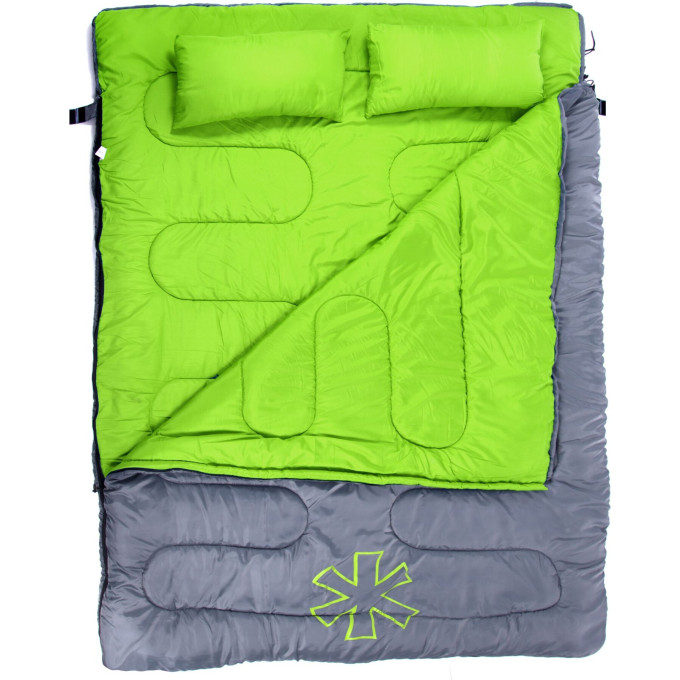 Мешок-одеяло спальный NORFIN ALPINE COMFORT DOUBLE 250 GREEN NFL-30241